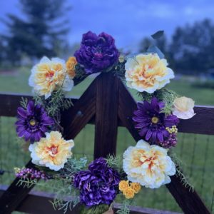 Simple Purple Gerber Daisy Wreath