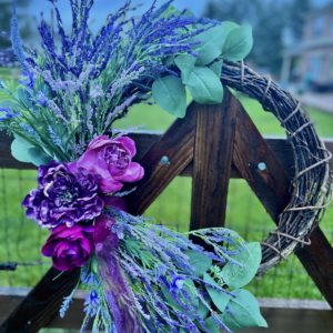 Everyday Purple Peony & Lavender Wreath
